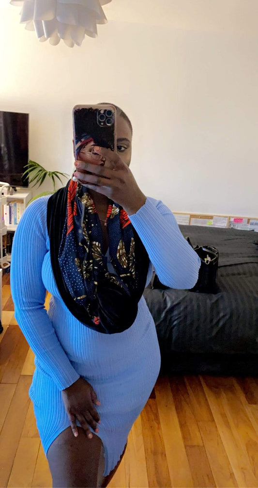 Veryldesigns African Print Velvet Lined Scarf