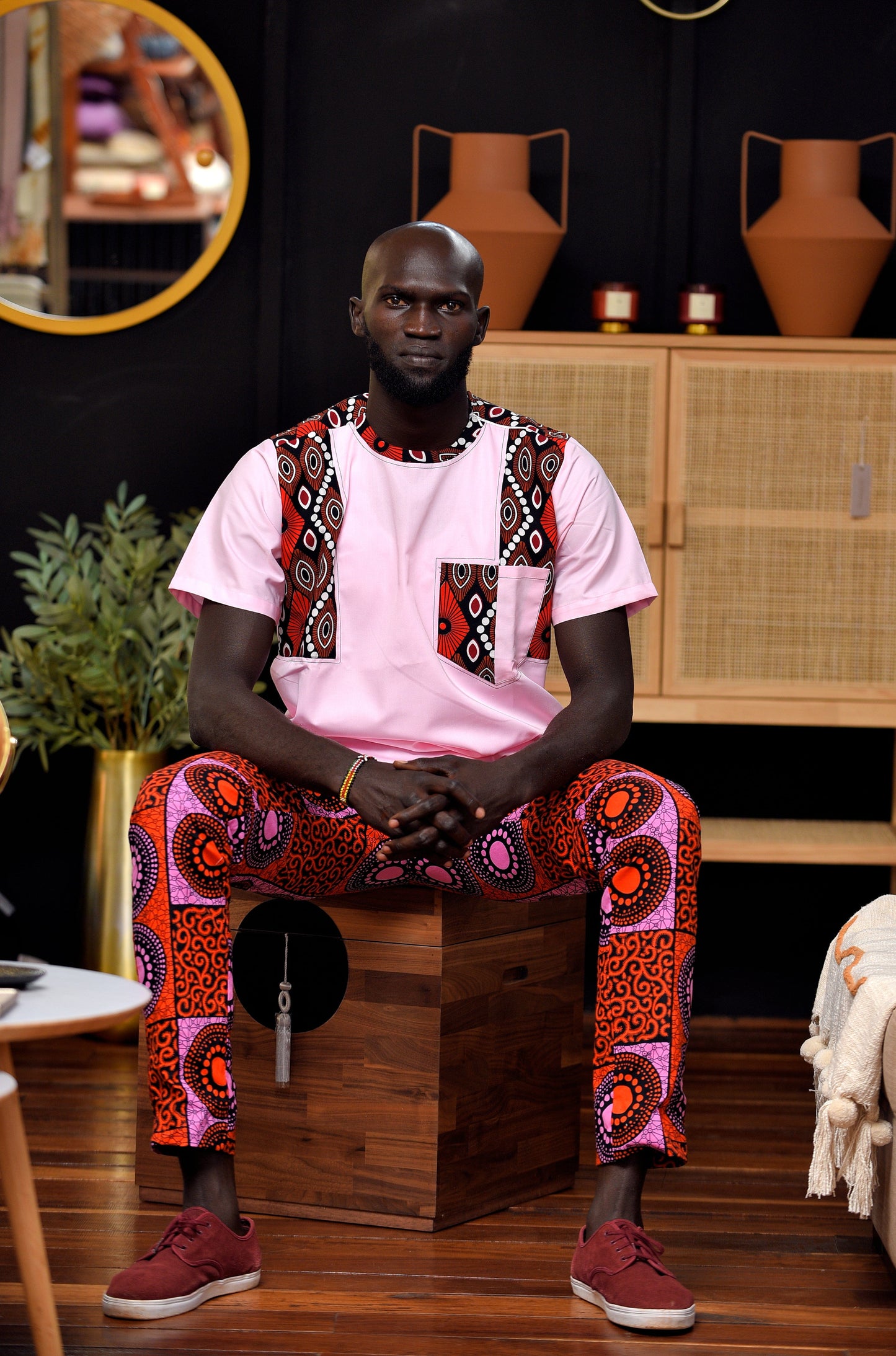 Veryldesigns African Print Shirt - Pink