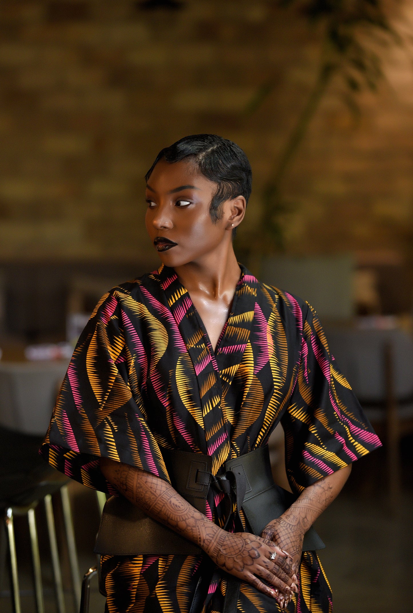 Veryldesigns Kennedy African Print Kimono Top