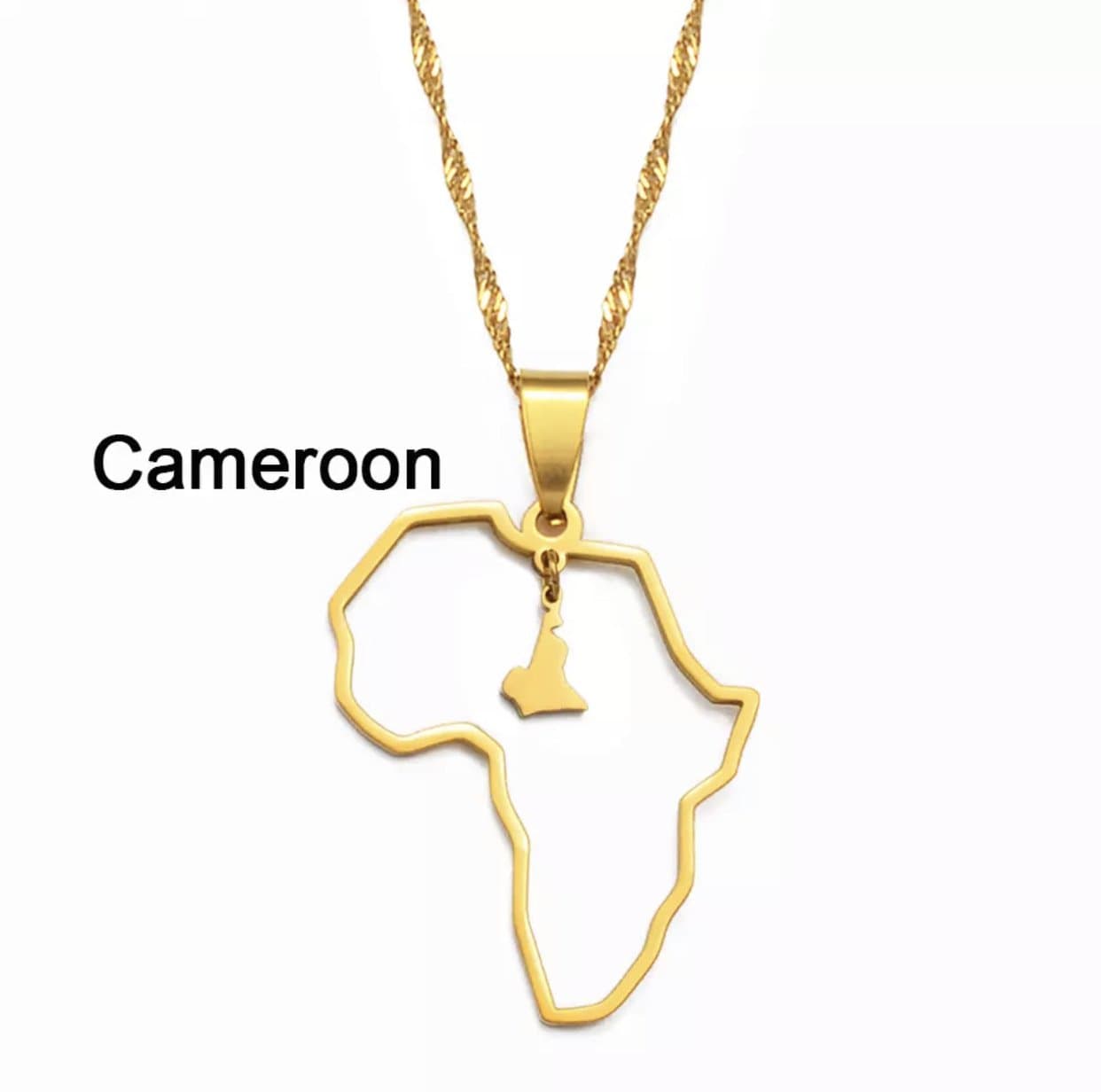 Veryldesigns Necklace Cameroon Custom African country Necklace