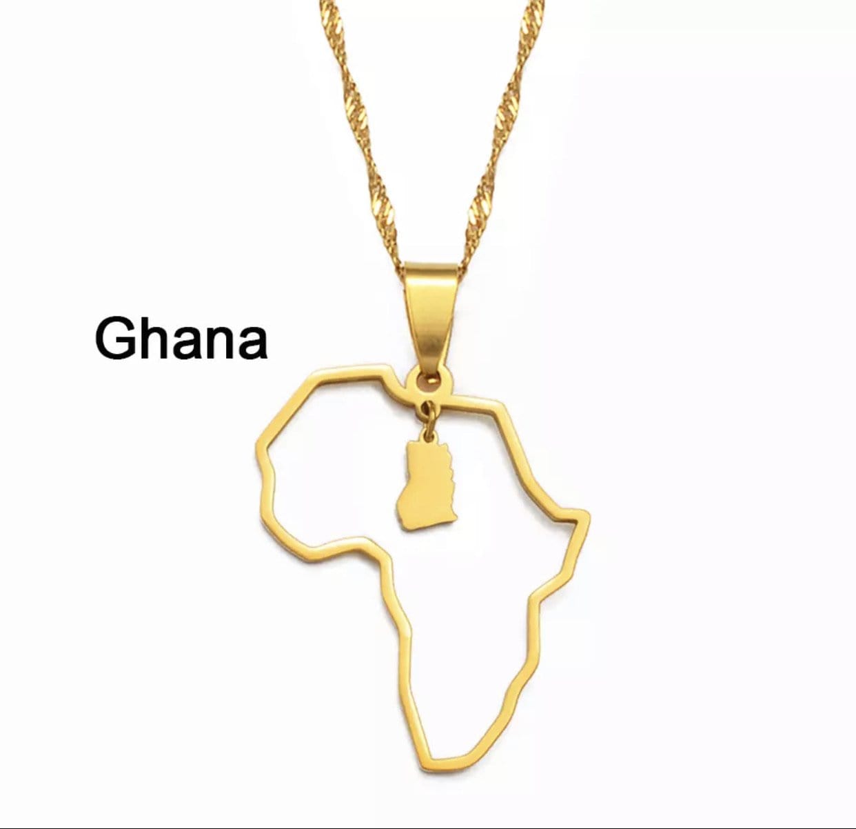 Veryldesigns Necklace Ghana Custom African country Necklace