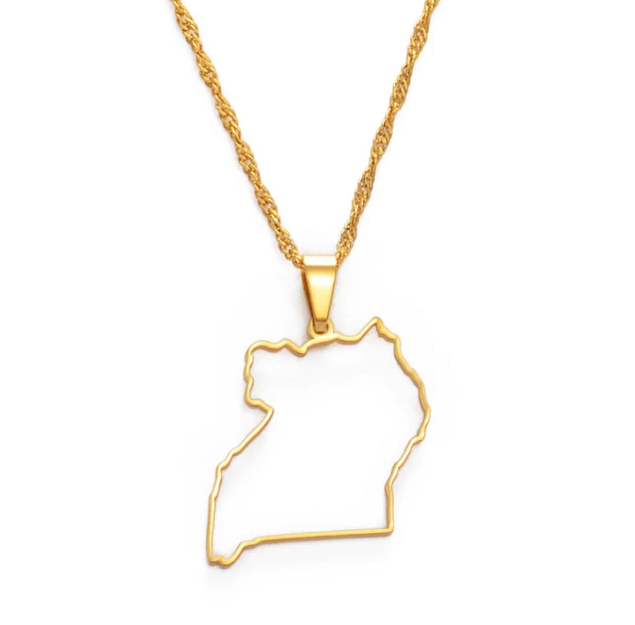 Veryldesigns Necklace Uganda Map Outline Necklace