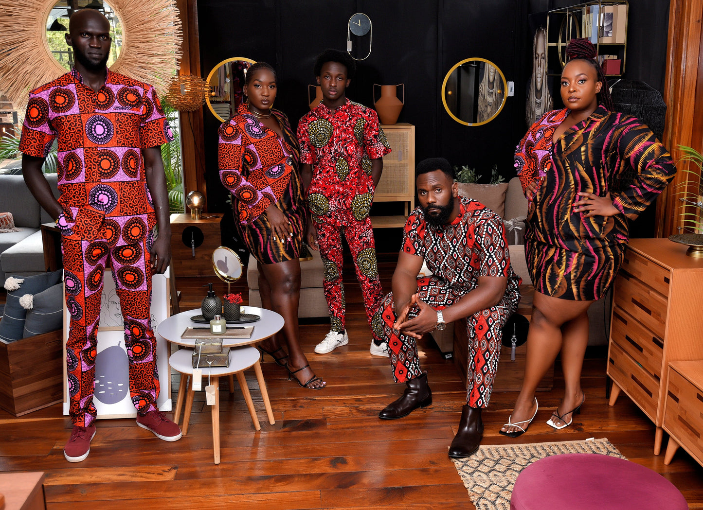 Veryldesigns Red African Print Men’s Set