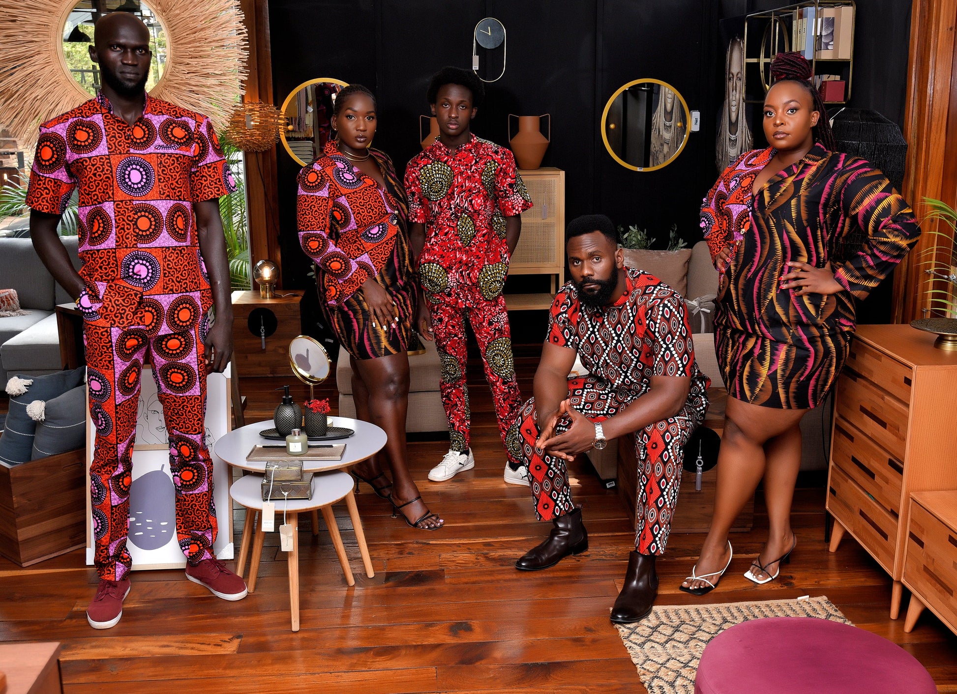 Veryldesigns Red African Print Men’s Set